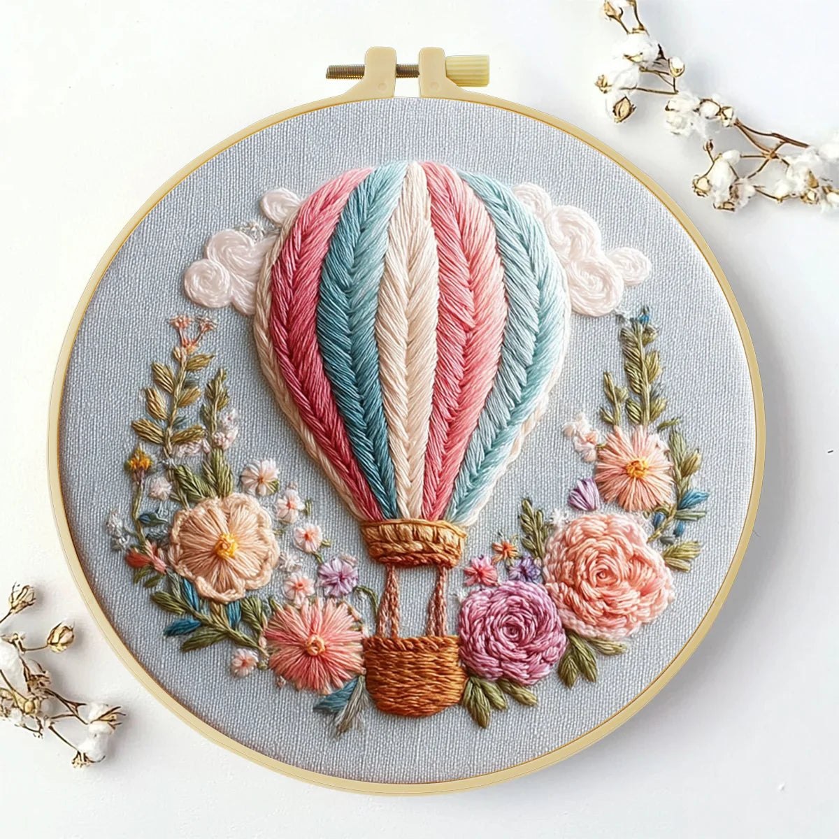 Embroidery DIY Starter Kit - Hot Air Balloon