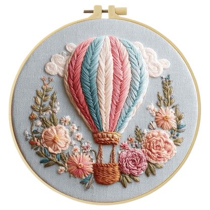 Embroidery DIY Starter Kit - Hot Air Balloon