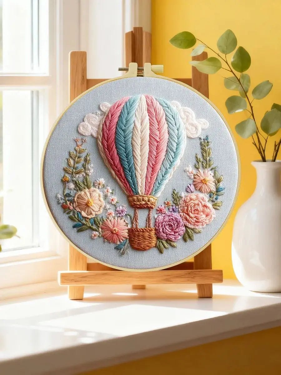 Embroidery DIY Starter Kit - Hot Air Balloon