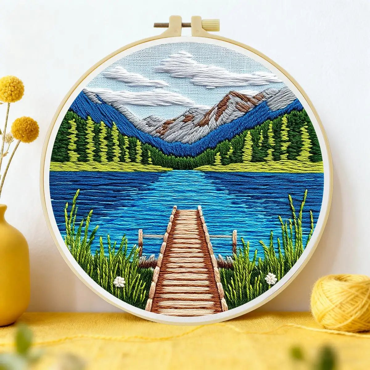 Embroidery DIY Starter Kit - Lakeside Dock