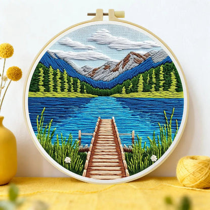 Embroidery DIY Starter Kit - Lakeside Dock