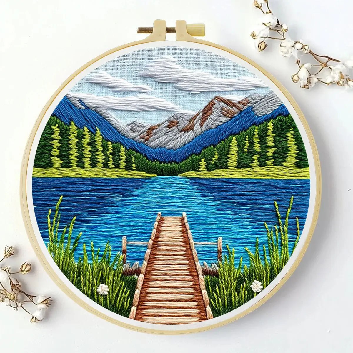Embroidery DIY Starter Kit - Lakeside Dock