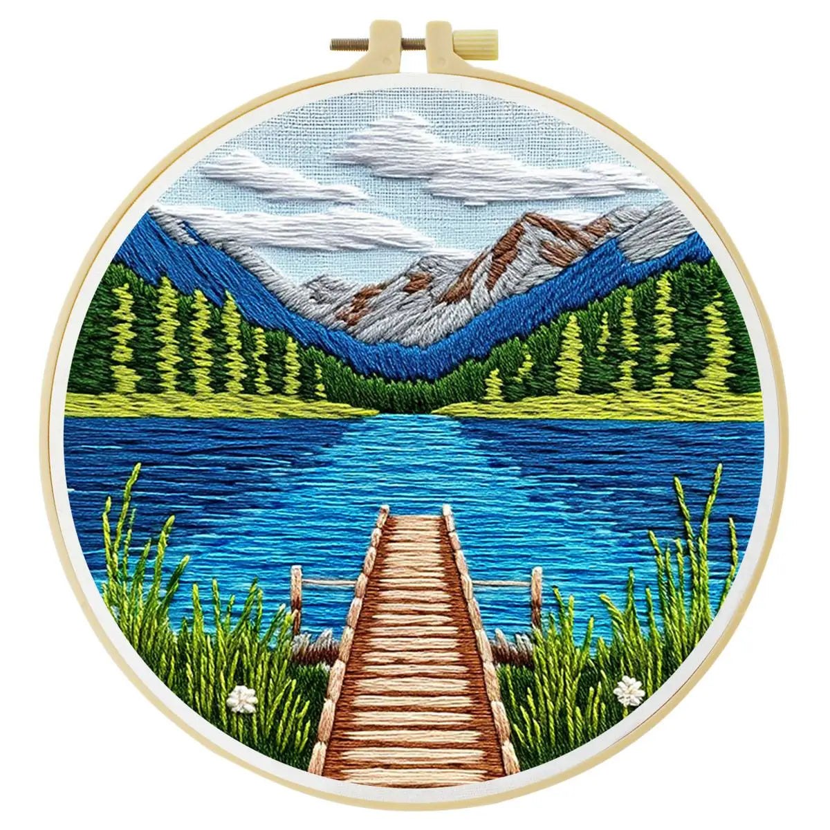 Embroidery DIY Starter Kit - Lakeside Dock