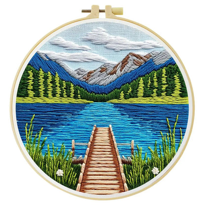 Embroidery DIY Starter Kit - Lakeside Dock