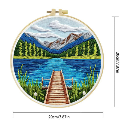 Embroidery DIY Starter Kit - Lakeside Dock