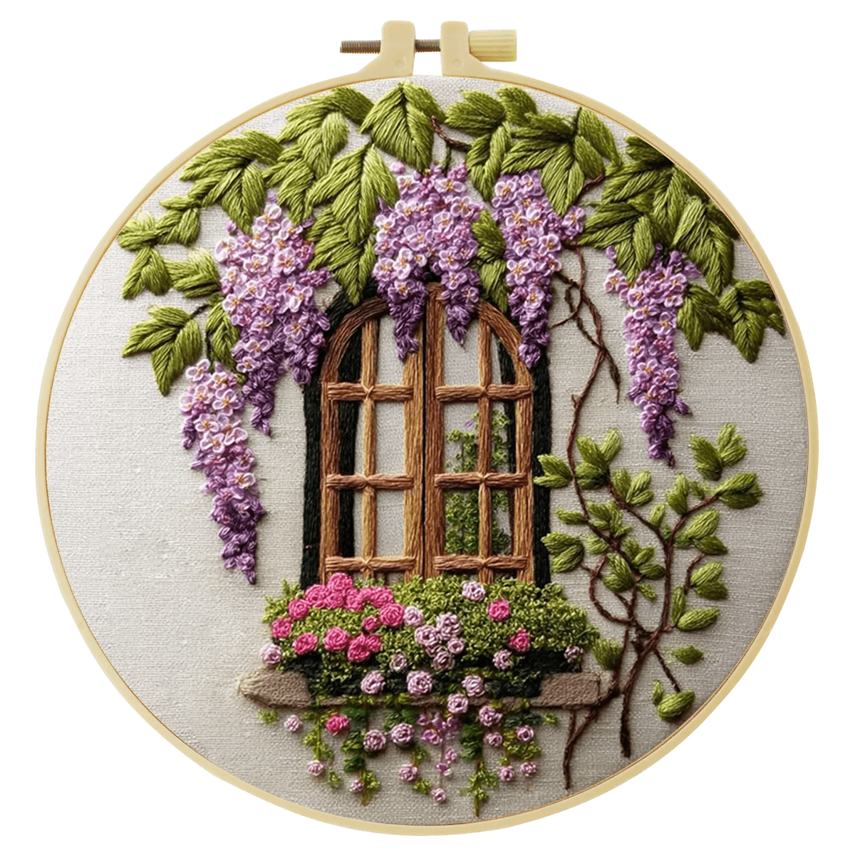 Embroidery DIY Starter Kit - Lavender Window