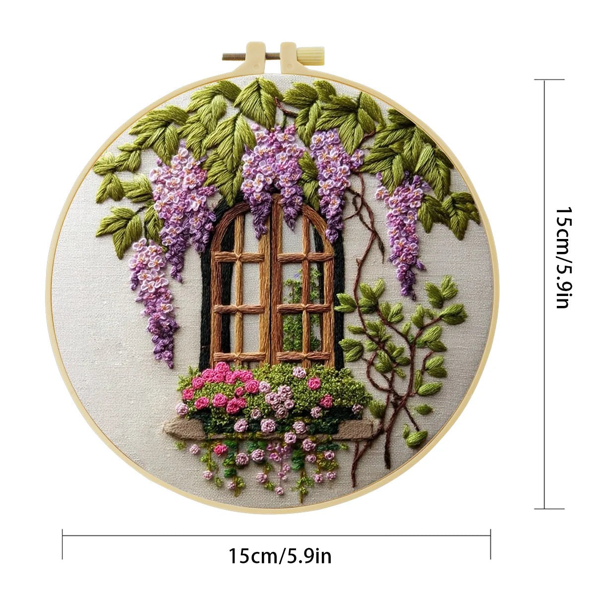 Embroidery DIY Starter Kit - Lavender Window