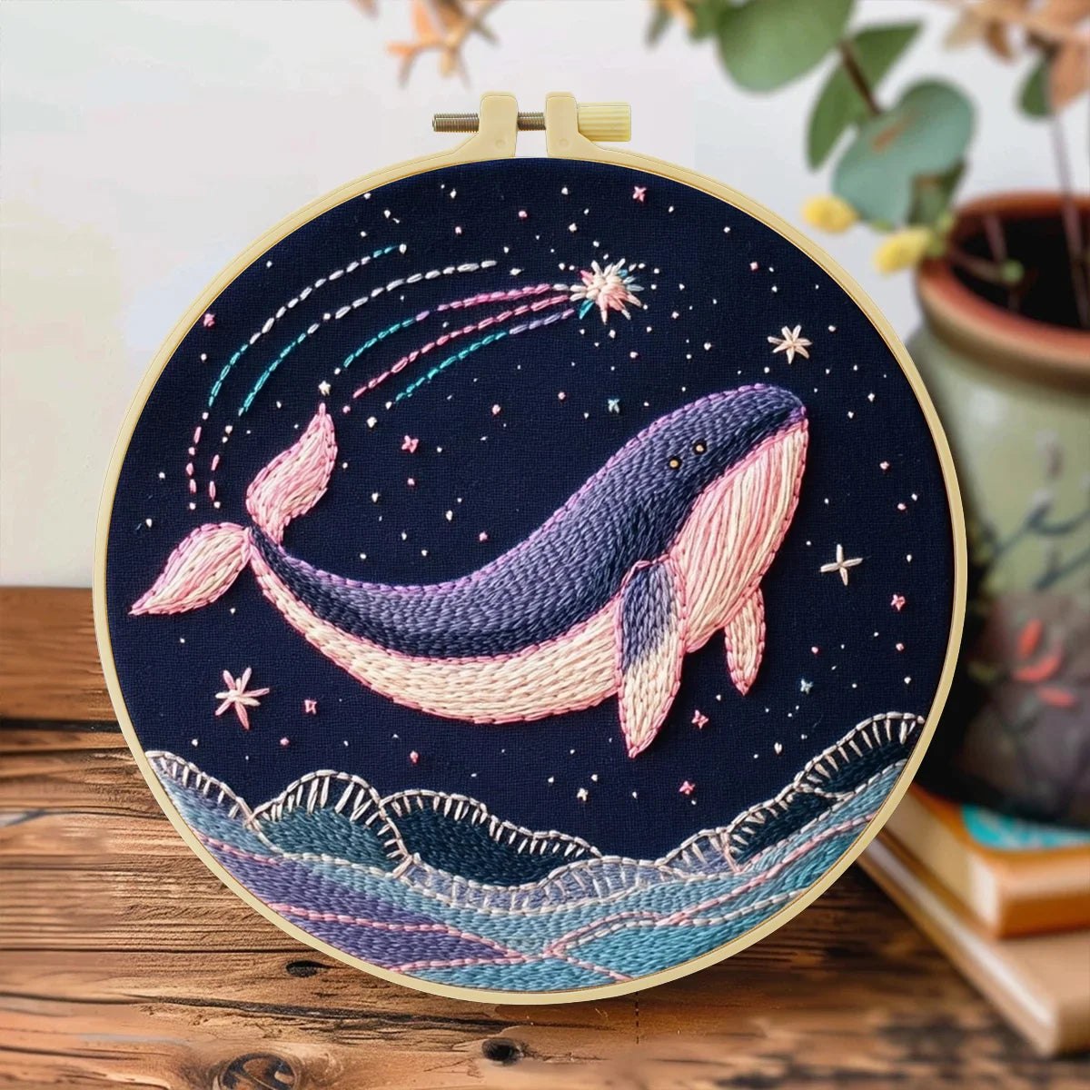 Embroidery DIY Starter Kit - Leaping Whale