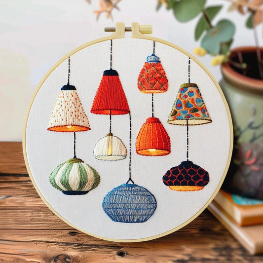 Embroidery DIY Starter Kit - Lovely Lantern Lights
