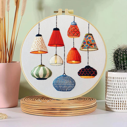 Embroidery DIY Starter Kit - Lovely Lantern Lights
