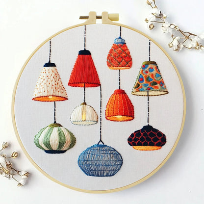 Embroidery DIY Starter Kit - Lovely Lantern Lights