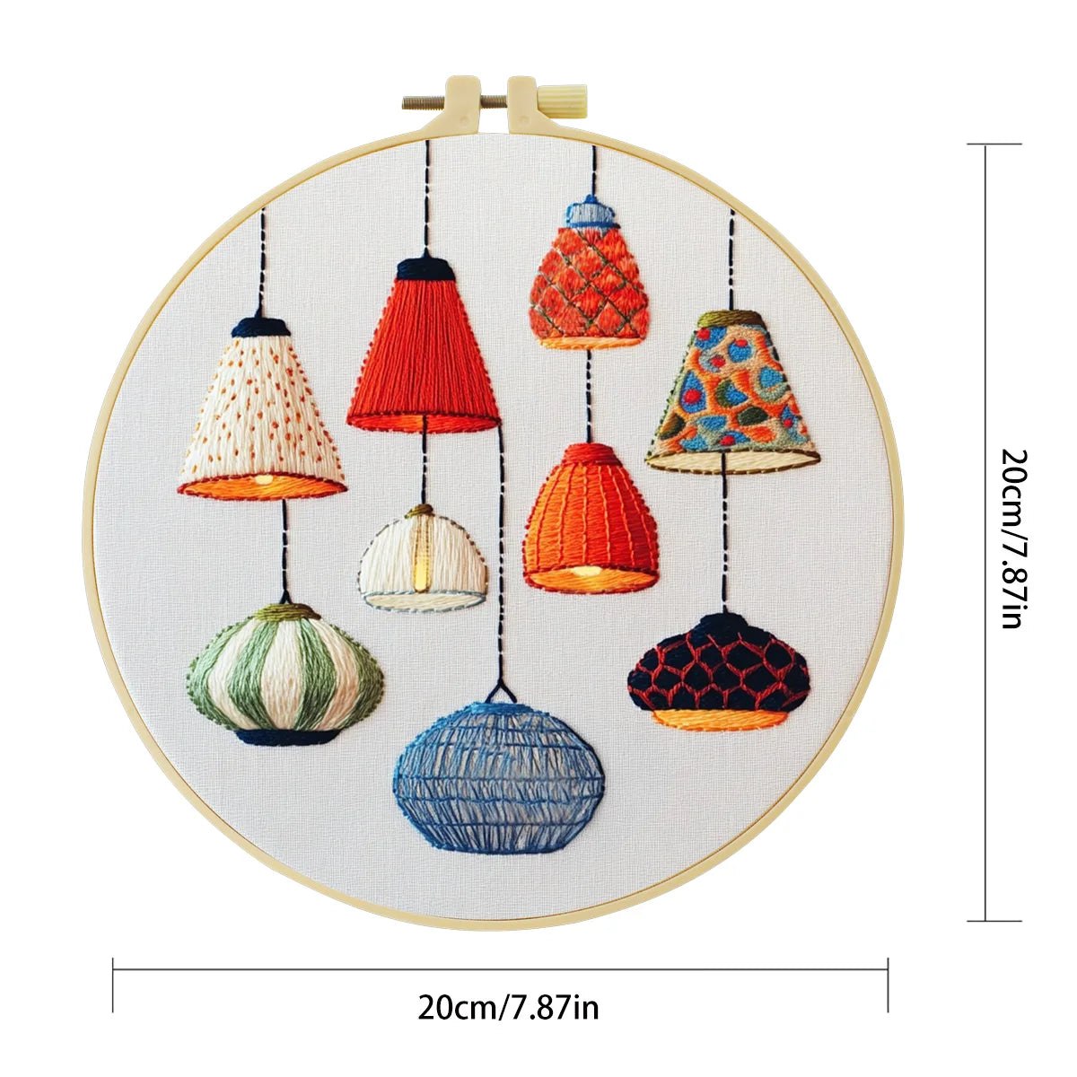 Embroidery DIY Starter Kit - Lovely Lantern Lights