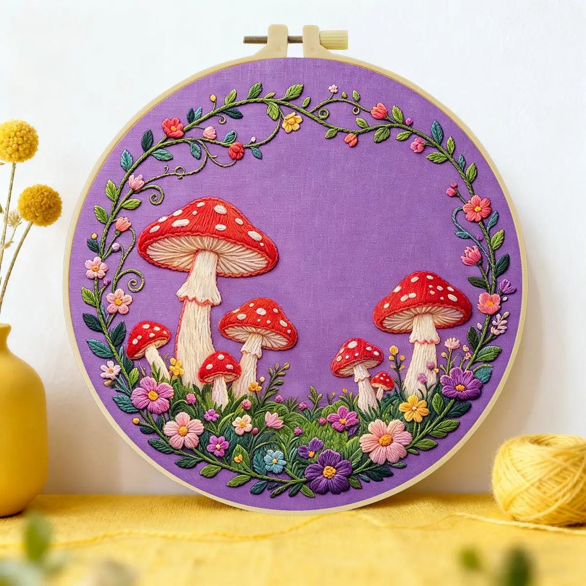 Embroidery DIY Starter Kit - Magical Mushrooms