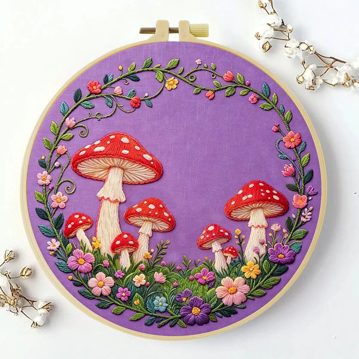Embroidery DIY Starter Kit - Magical Mushrooms