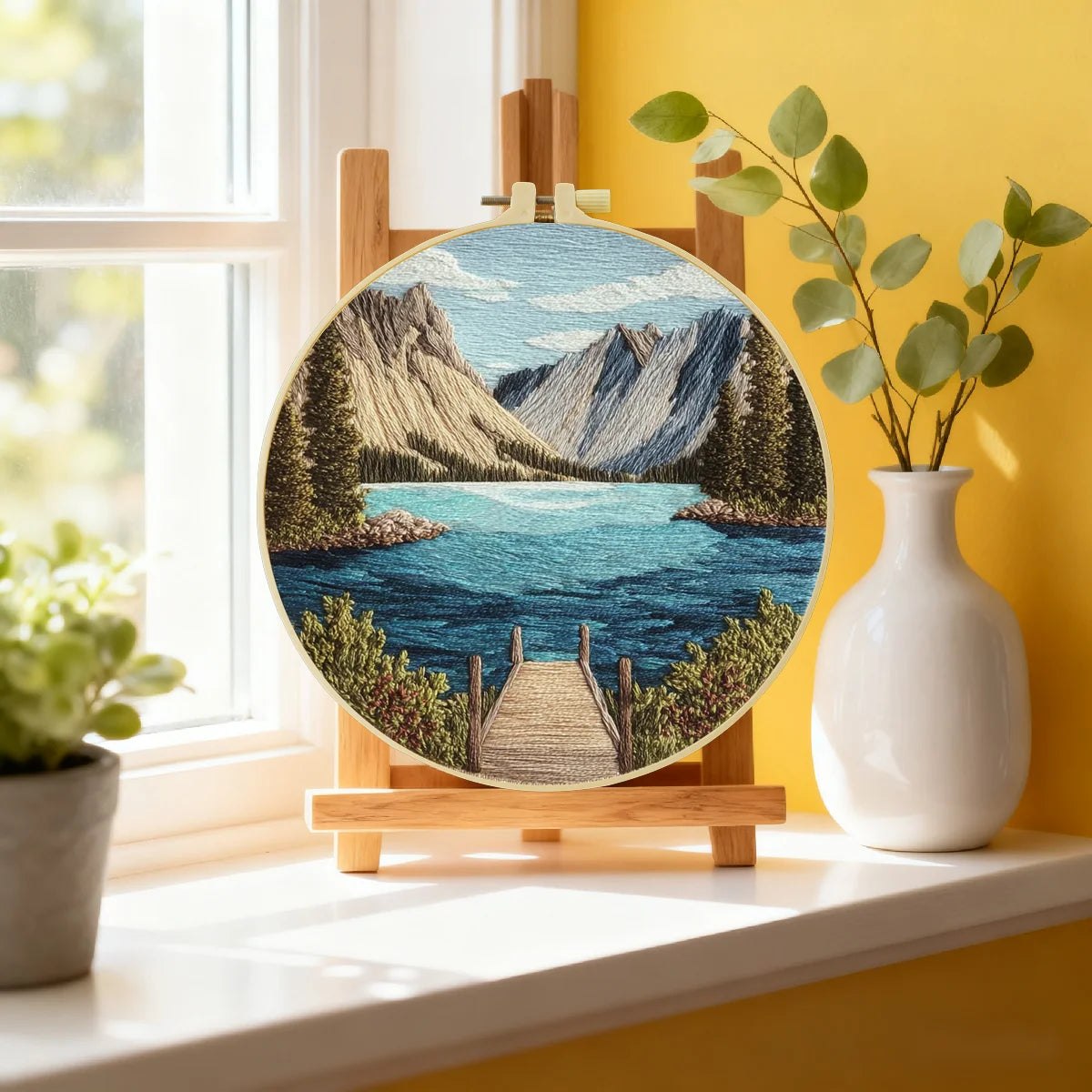 Embroidery DIY Starter Kit - Mountain Lake