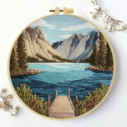 Embroidery DIY Starter Kit - Mountain Lake