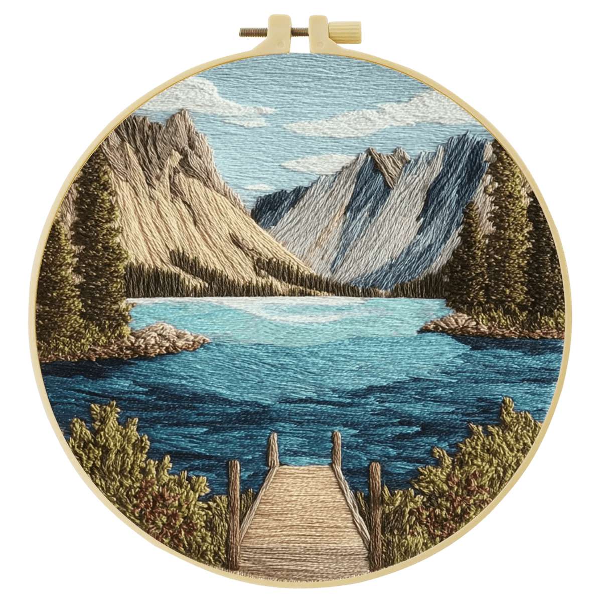 Embroidery DIY Starter Kit - Mountain Lake