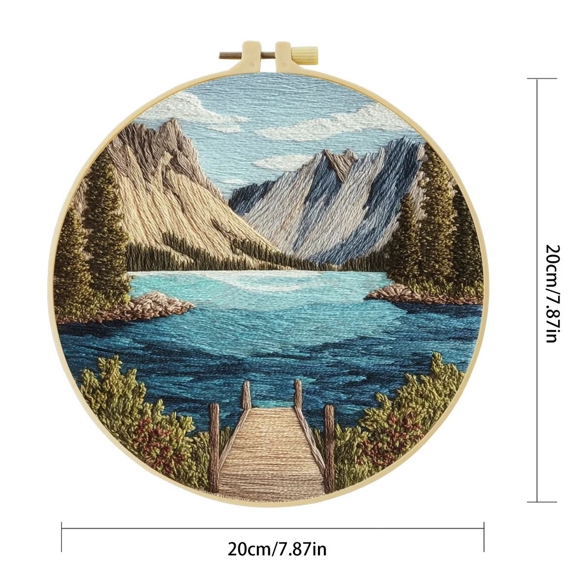 Embroidery DIY Starter Kit - Mountain Lake