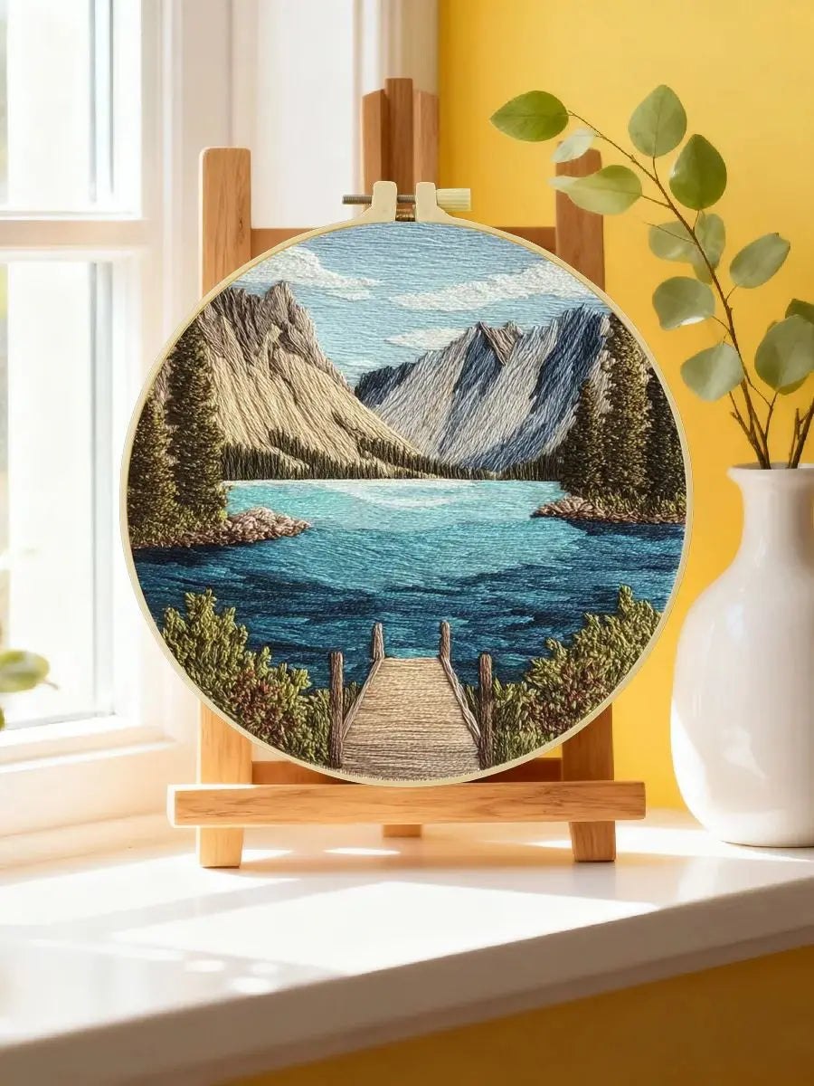 Embroidery DIY Starter Kit - Mountain Lake