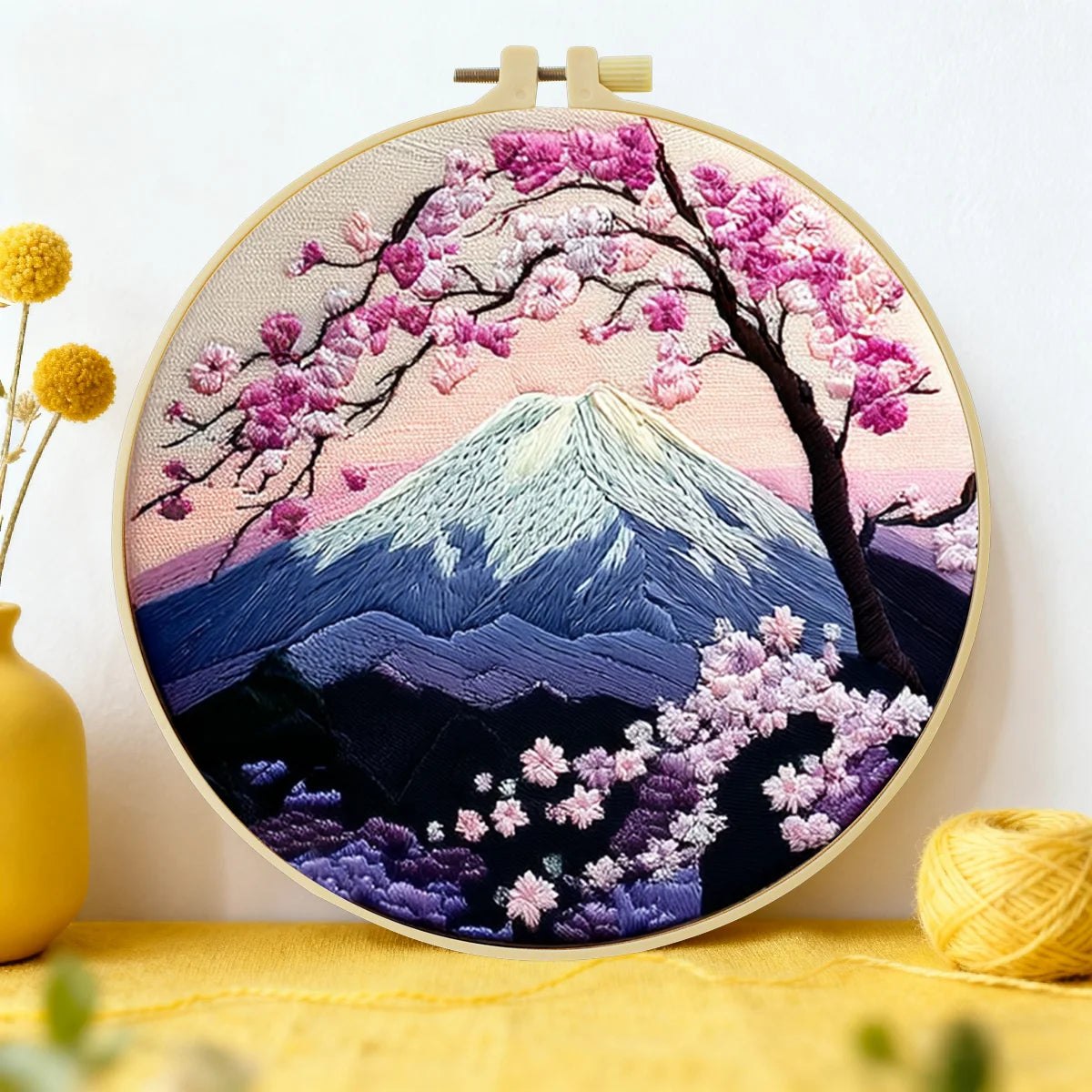 Embroidery DIY Starter Kit - Mt Fuji Blossom