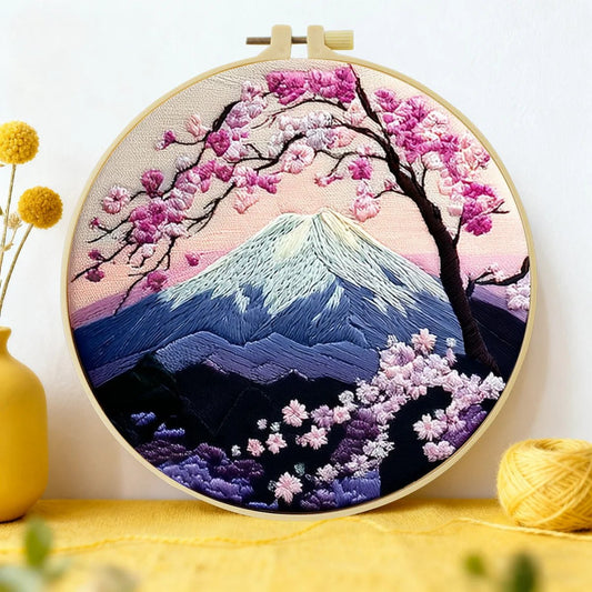 Embroidery DIY Starter Kit - Mt Fuji Blossom