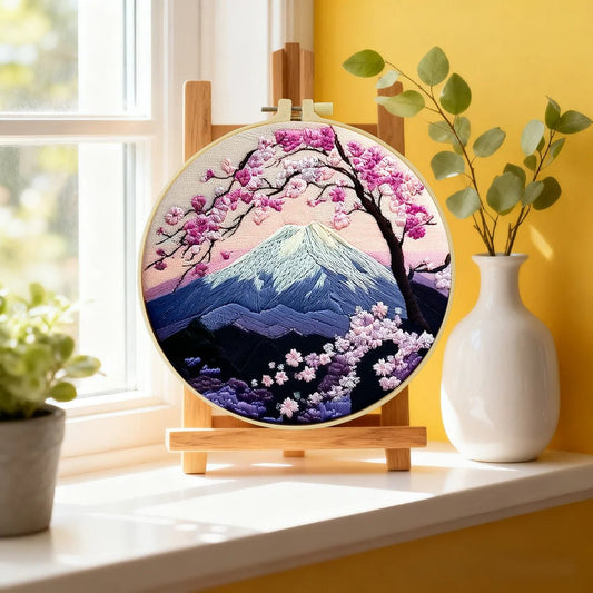 Embroidery DIY Starter Kit - Mt Fuji Blossom