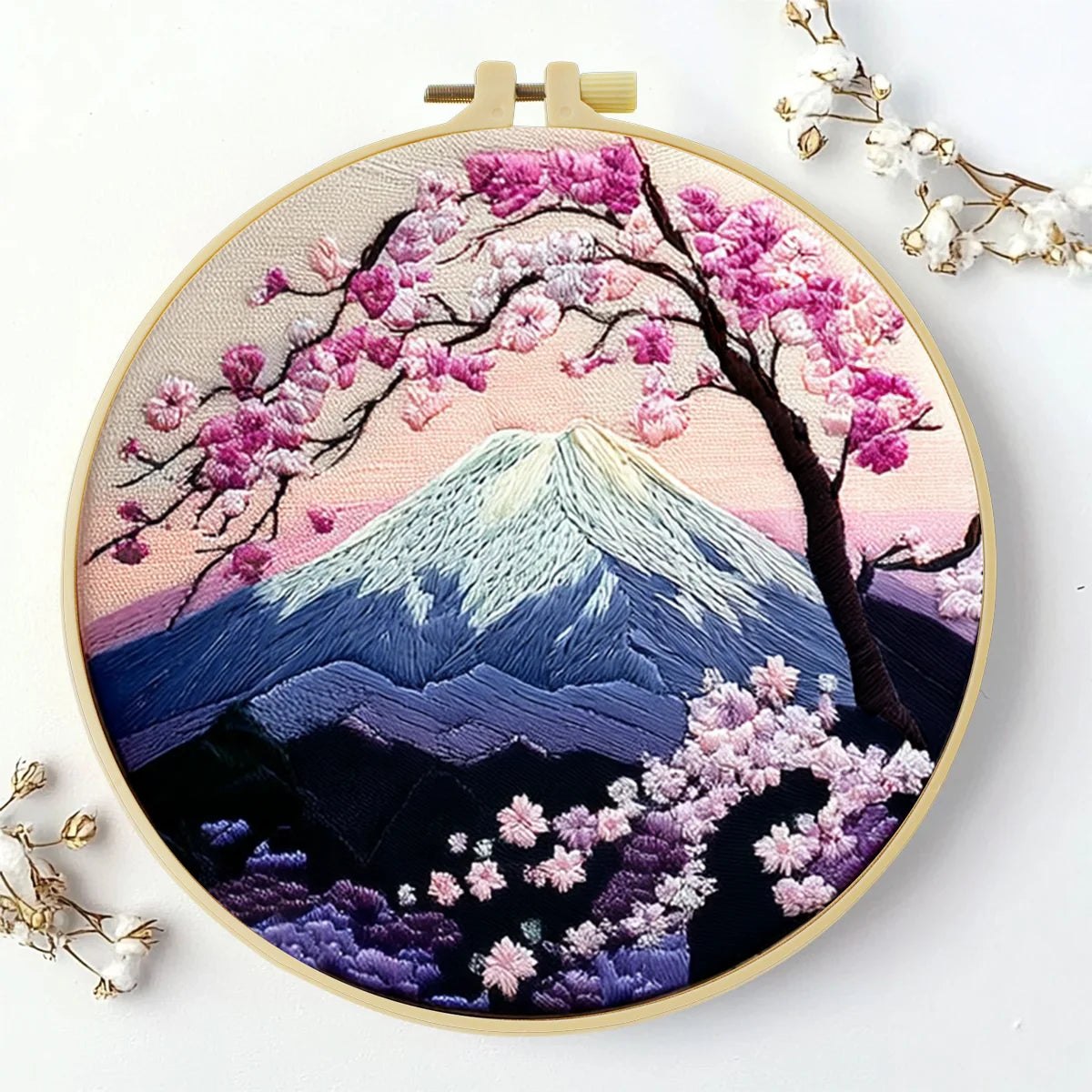Embroidery DIY Starter Kit - Mt Fuji Blossom