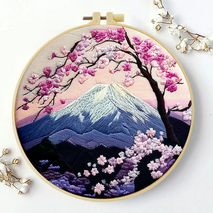 Embroidery DIY Starter Kit - Mt Fuji Blossom