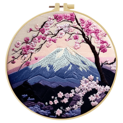 Embroidery DIY Starter Kit - Mt Fuji Blossom