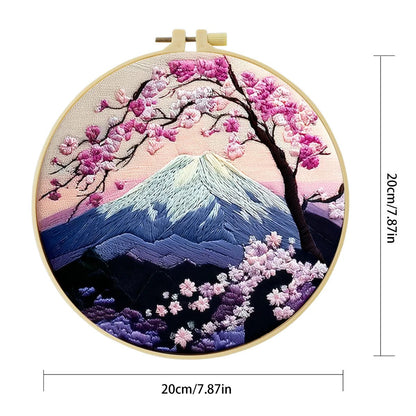 Embroidery DIY Starter Kit - Mt Fuji Blossom