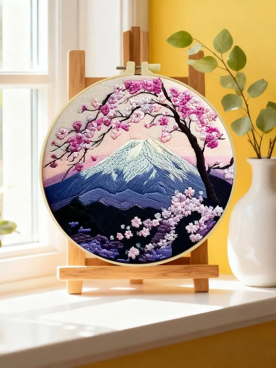 Embroidery DIY Starter Kit - Mt Fuji Blossom