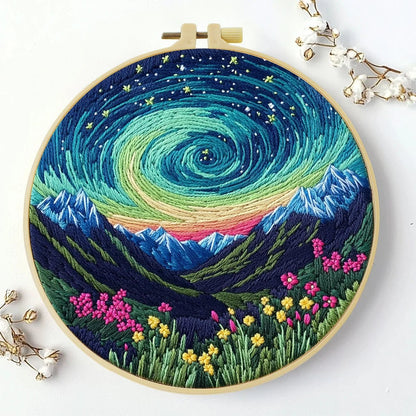 Embroidery DIY Starter Kit - Northern Light Swirl