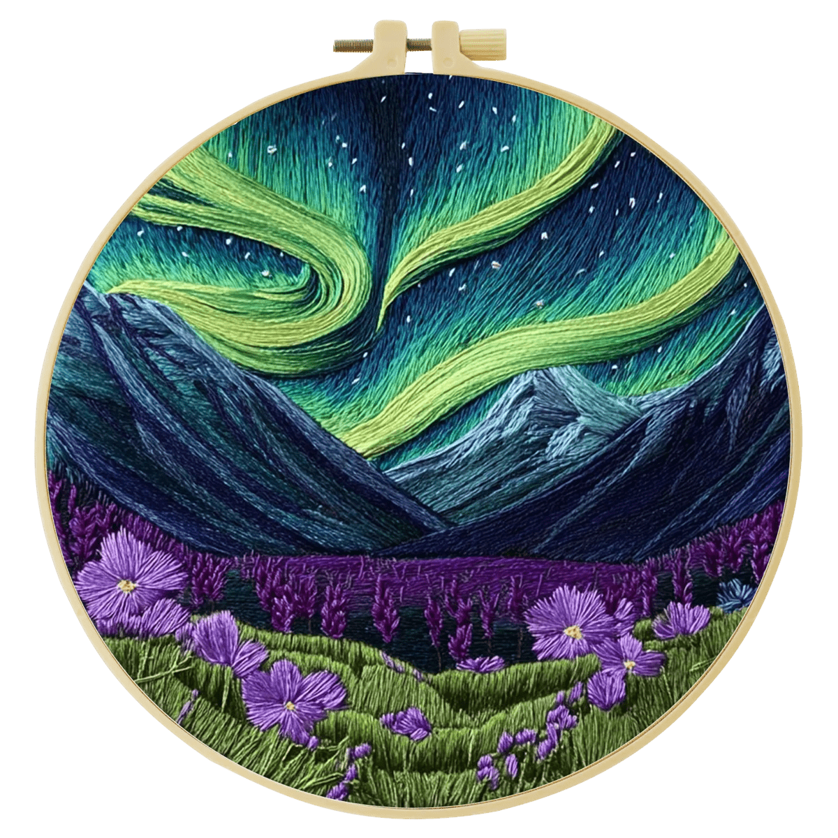 Embroidery DIY Starter Kit - Northern Shimmering Sky