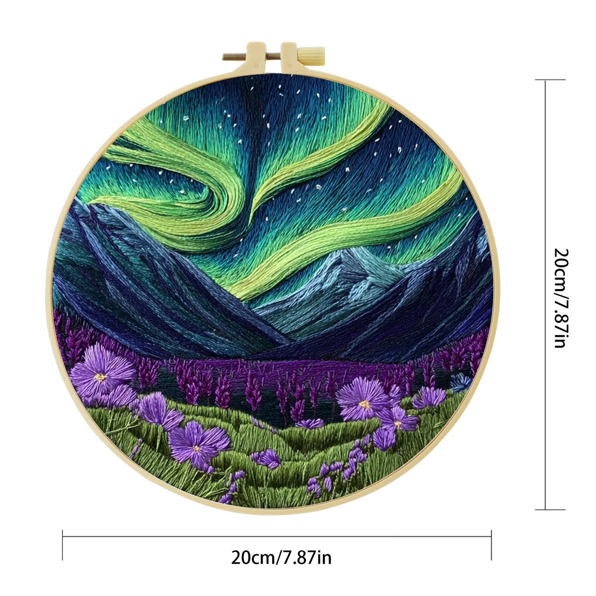 Embroidery DIY Starter Kit - Northern Shimmering Sky