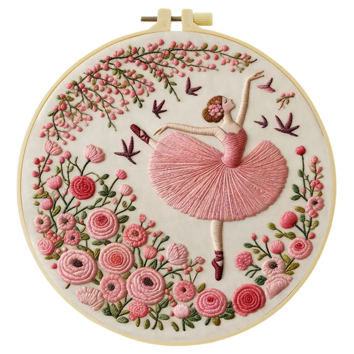 Embroidery DIY Starter Kit - Pink Ballerina