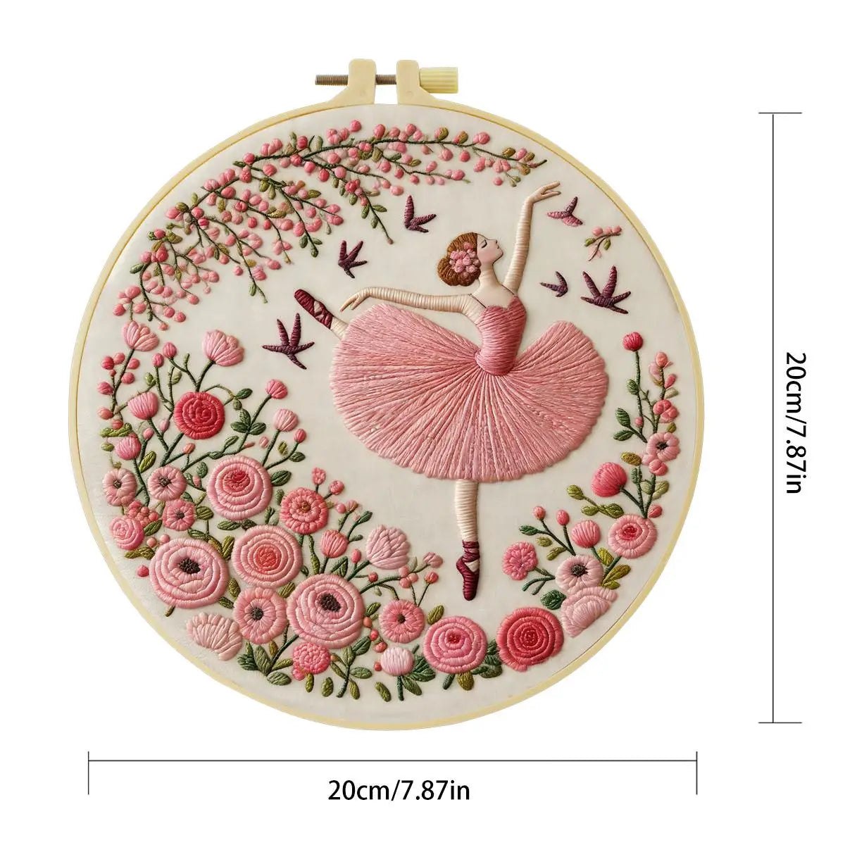 Embroidery DIY Starter Kit - Pink Ballerina