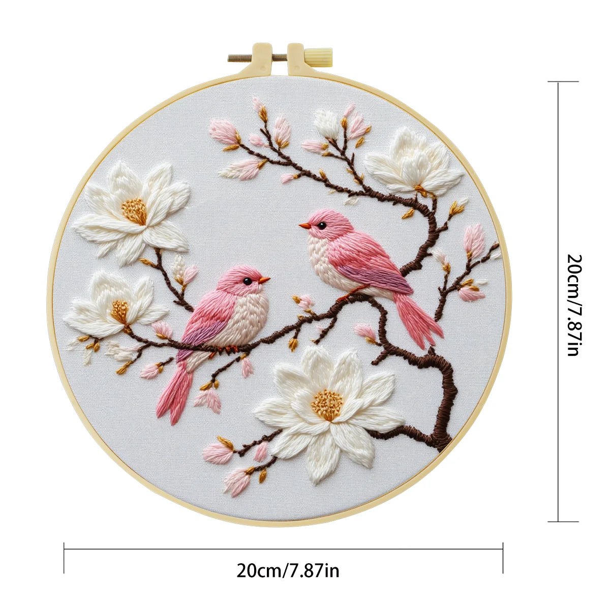 Embroidery DIY Starter Kit - Pink Birdies