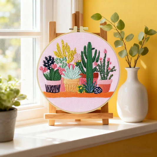Embroidery DIY Starter Kit - Potted Cacti