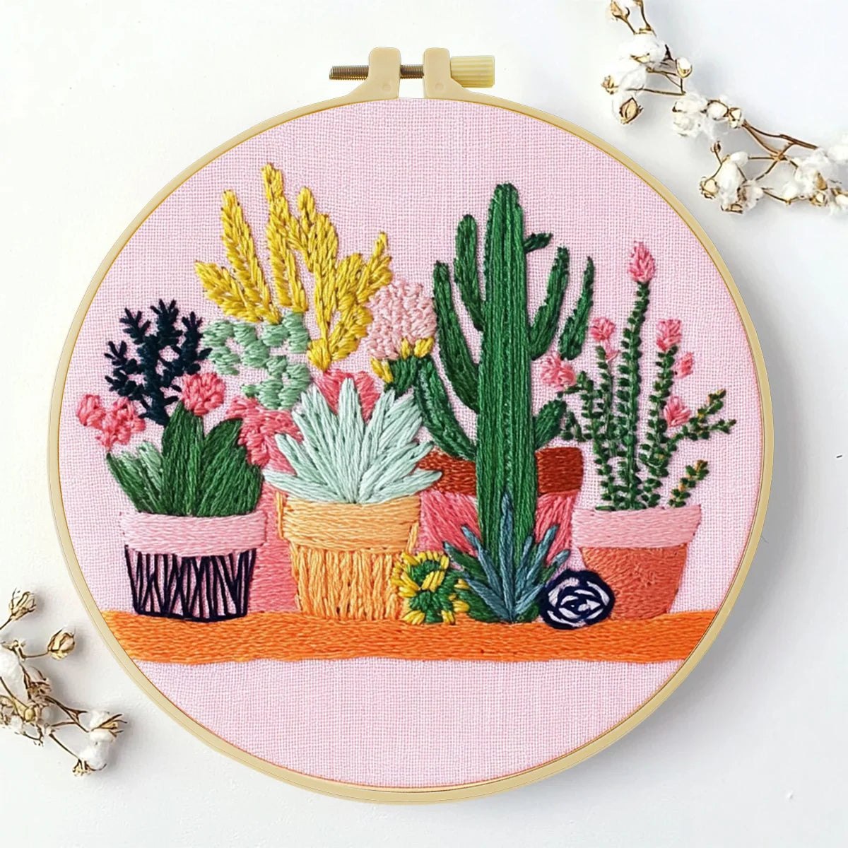 Embroidery DIY Starter Kit - Potted Cacti