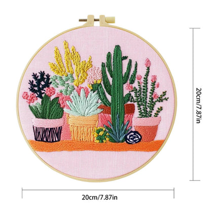 Embroidery DIY Starter Kit - Potted Cacti