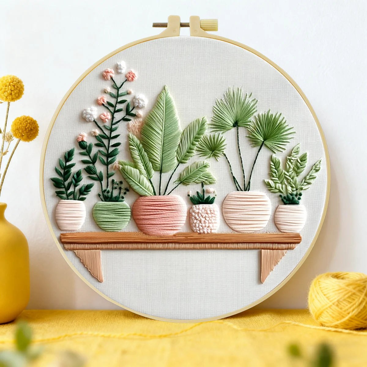 Embroidery DIY Starter Kit - Potted Plants