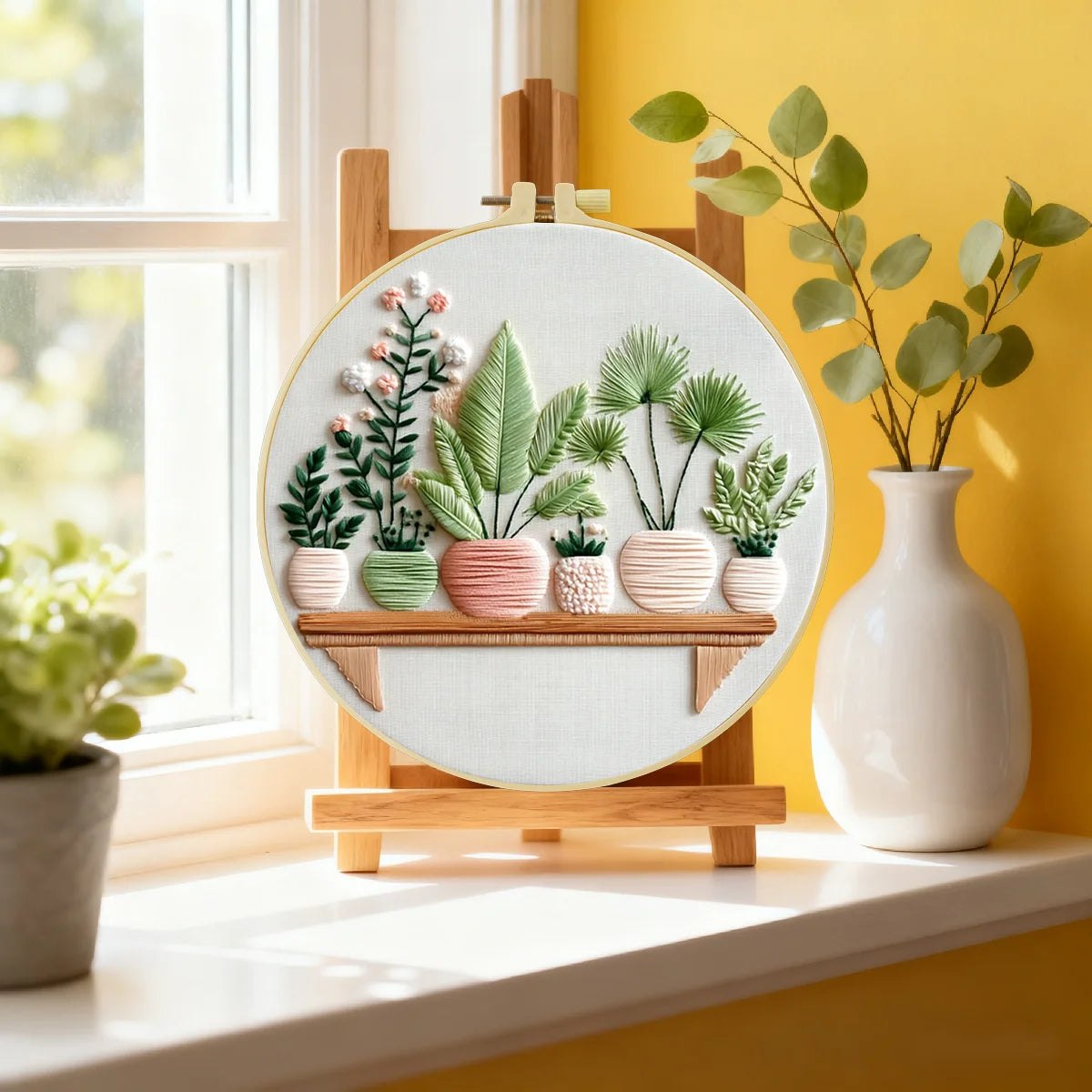 Embroidery DIY Starter Kit - Potted Plants