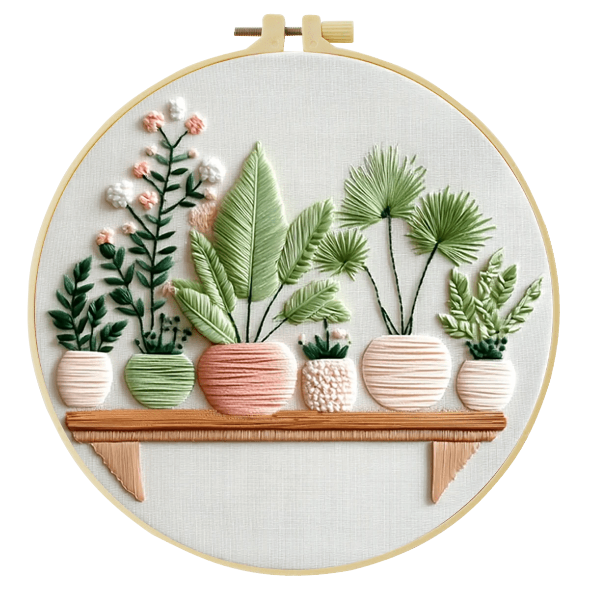 Embroidery DIY Starter Kit - Potted Plants