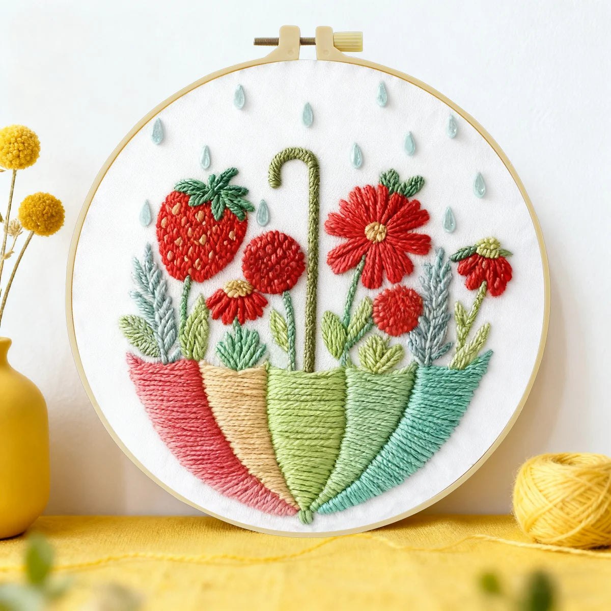 Embroidery DIY Starter Kit - Rainbow Garden