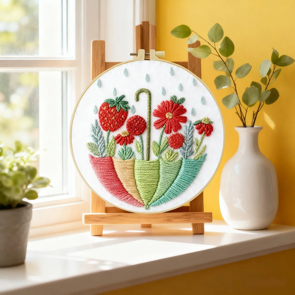 Embroidery DIY Starter Kit - Rainbow Garden