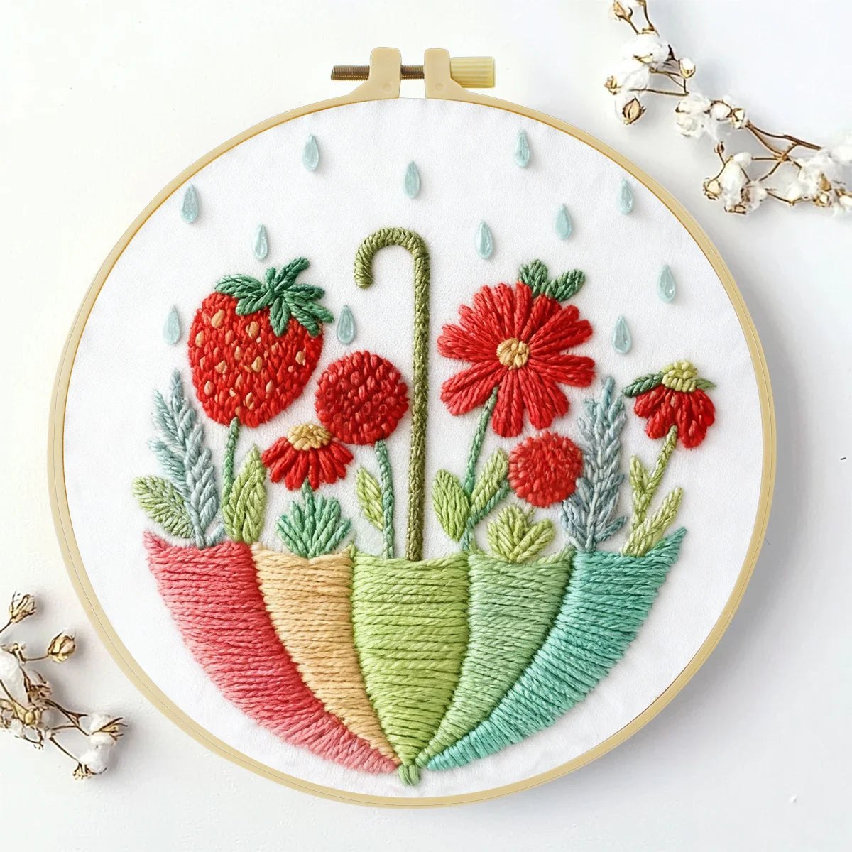 Embroidery DIY Starter Kit - Rainbow Garden