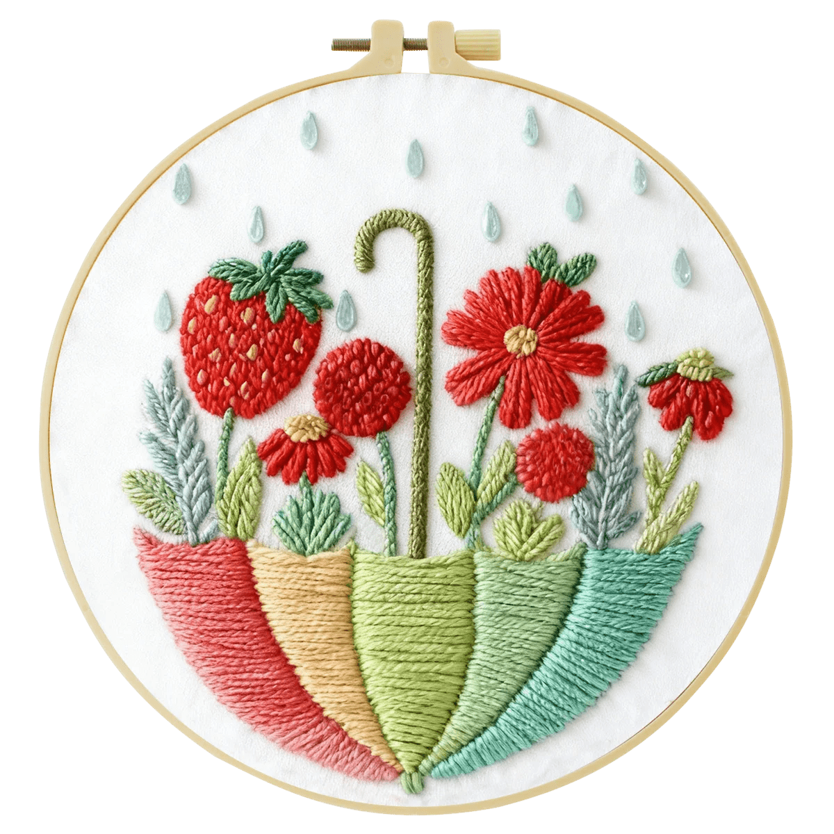 Embroidery DIY Starter Kit - Rainbow Garden