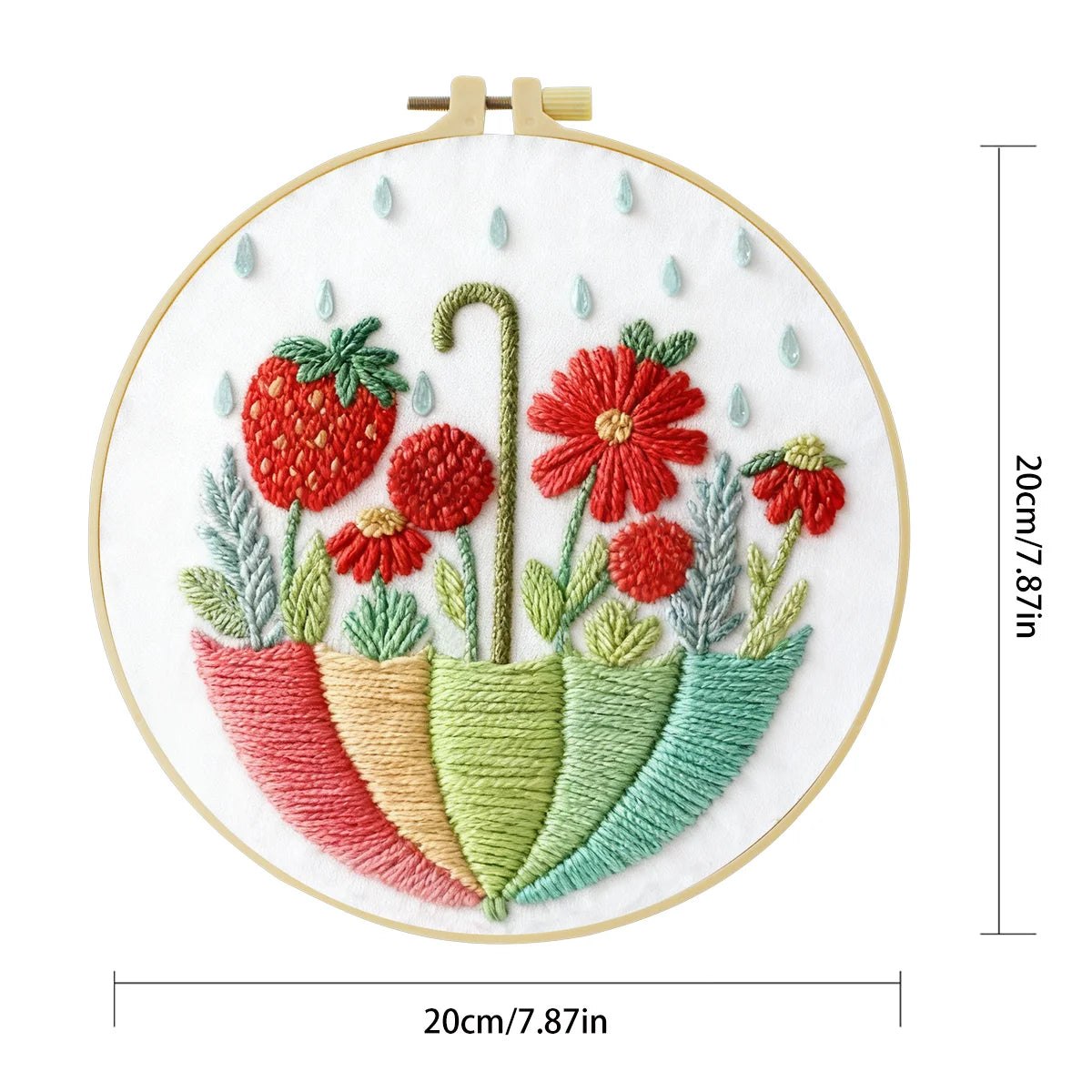 Embroidery DIY Starter Kit - Rainbow Garden