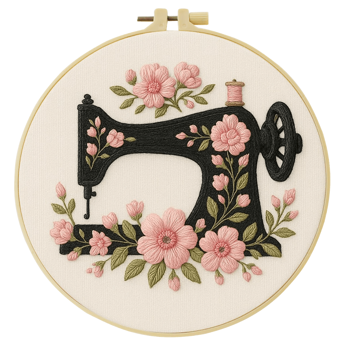Embroidery DIY Starter Kit - Retro Sewing Machine