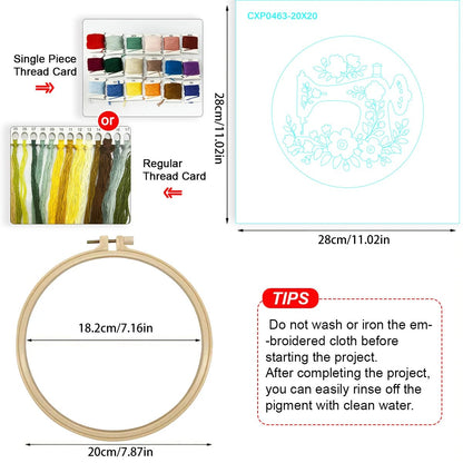 Embroidery DIY Starter Kit - Retro Sewing Machine